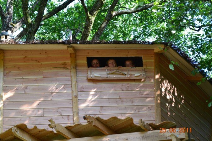 Cabane dans les arbres 1 chambre, avec jardin