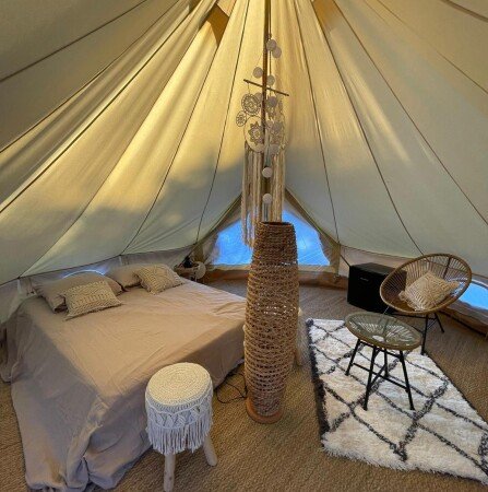 Tente romantique, 1 chambre, avec jardin
