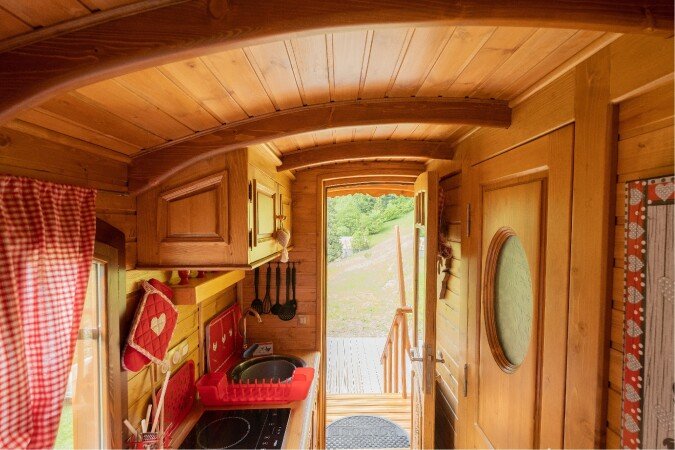 Roulotte 2 voyageurs, avec wifi