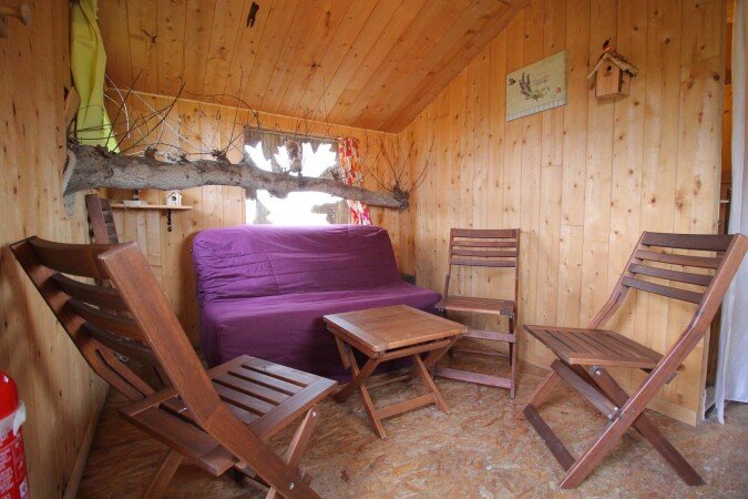 Cabane dans les arbres 1 chambre, avec jardin