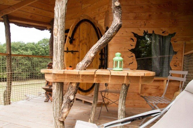 Cabane dans les arbres 1 chambre, avec jardin