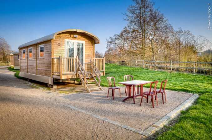 Roulotte 4 voyageurs, avec jardin