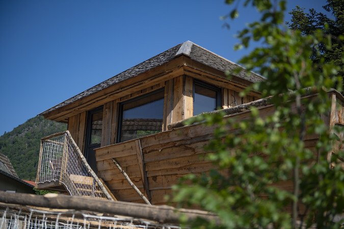 Cabane 2 chambres, avec jardin