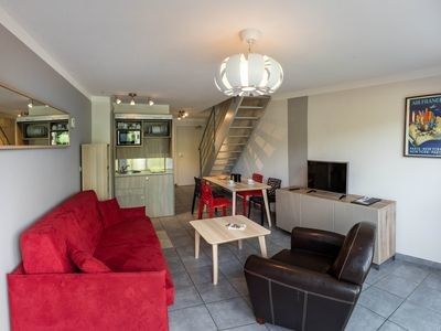 Duplex design, 2 chambres, avec piscine