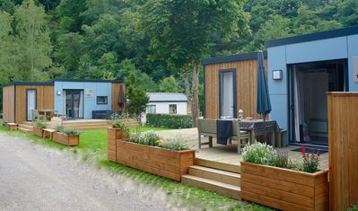 Mobil home 3 chambres, avec piscine