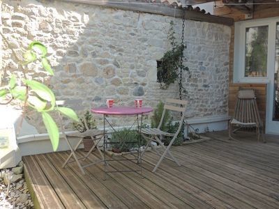 Maison en pierre 3 chambres, avec jardin