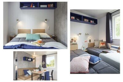 Mobil home 2 chambres, avec piscine