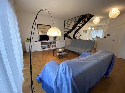 Duplex 3 chambres, avec jardin