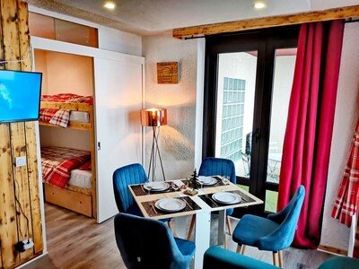 Studio 1 chambre, avec cheminée