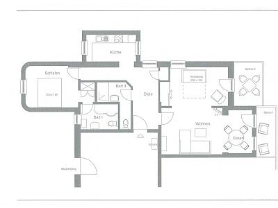 Wohnung 1 Schlafzimmer, mit Garten