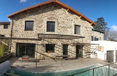 Maison de charme, 4 chambres, avec piscine