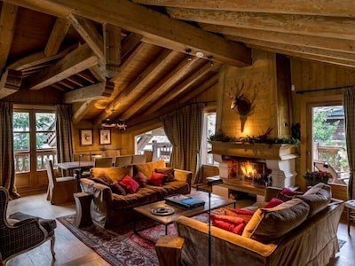 Chalet traditionnel, 4 chambres, avec cheminée