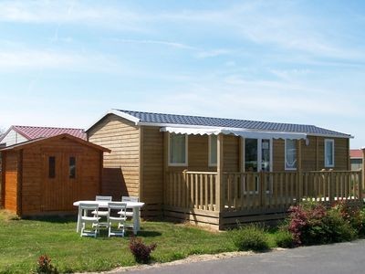 Mobil home 3 chambres, avec piscine