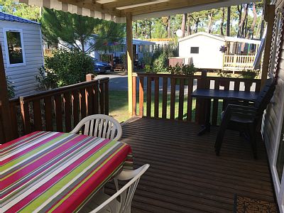 Mobil home 3 chambres, avec piscine