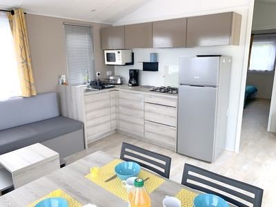 Camping / Mobil Home tout confort, 3 chambres, avec salle de sport