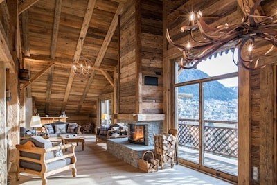 Chalet traditionnel, 6 chambres, avec jacuzzi