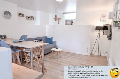 Appartement 1 chambre, avec jardin