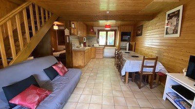Chalet 3 chambres, avec jardin