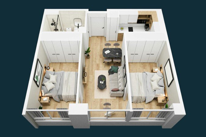 Apartamento 1 habitación, con wifi