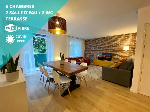 Appartement 3 chambres, avec wifi