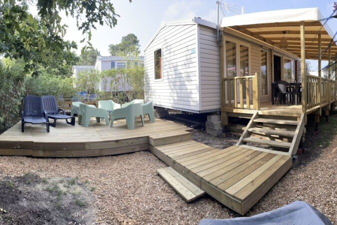 Mobil home 2 chambres, avec piscine