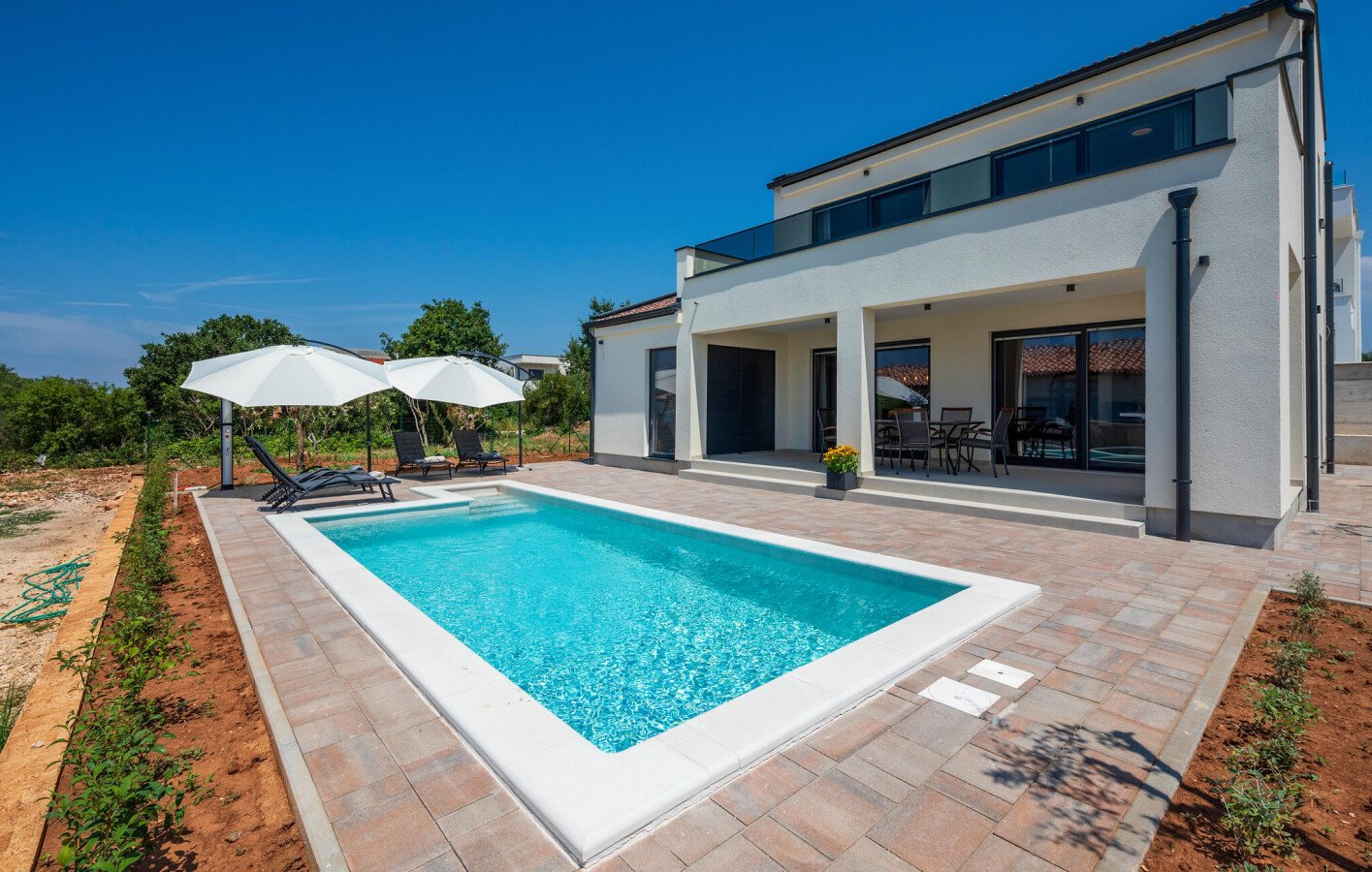 Maison de campagne moderne, 2 chambres, avec vue sur mer