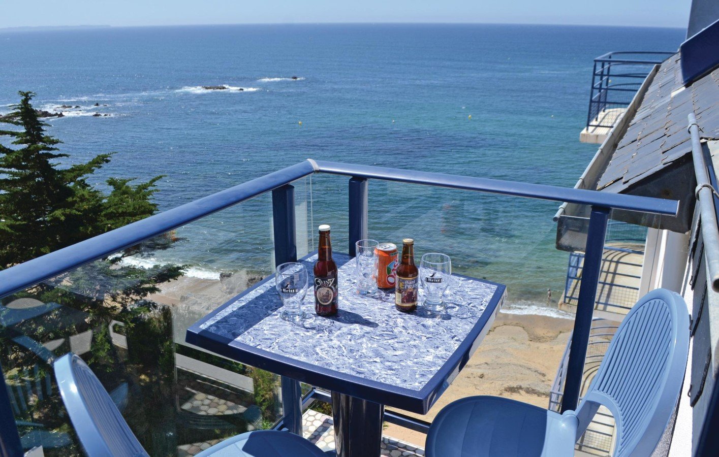 Appartement confortable, 2 chambres, avec vue sur mer