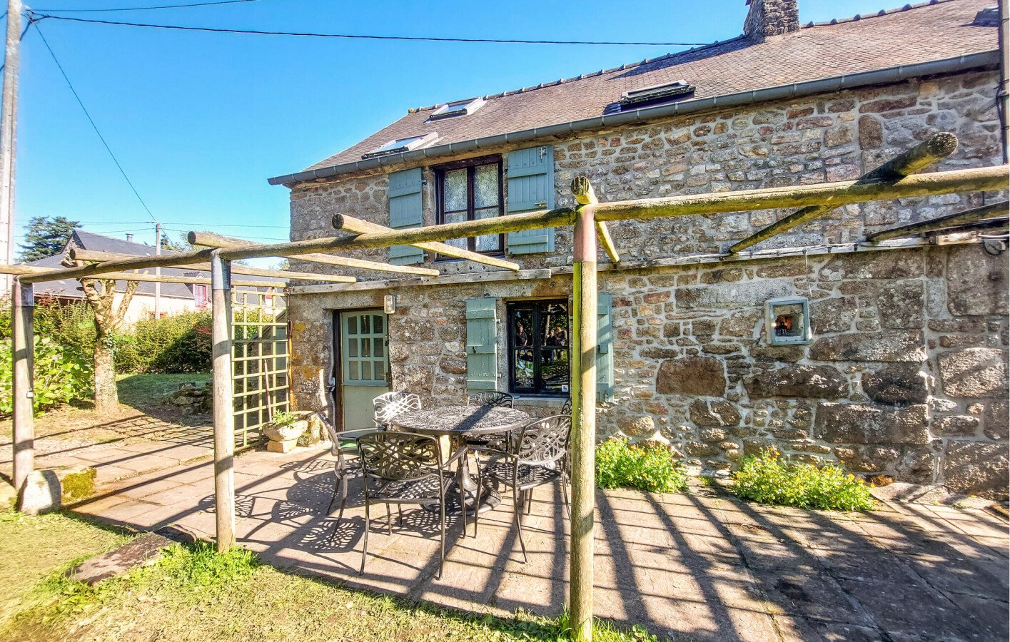 Maison en pierre confortable, 1 chambre, avec cheminée