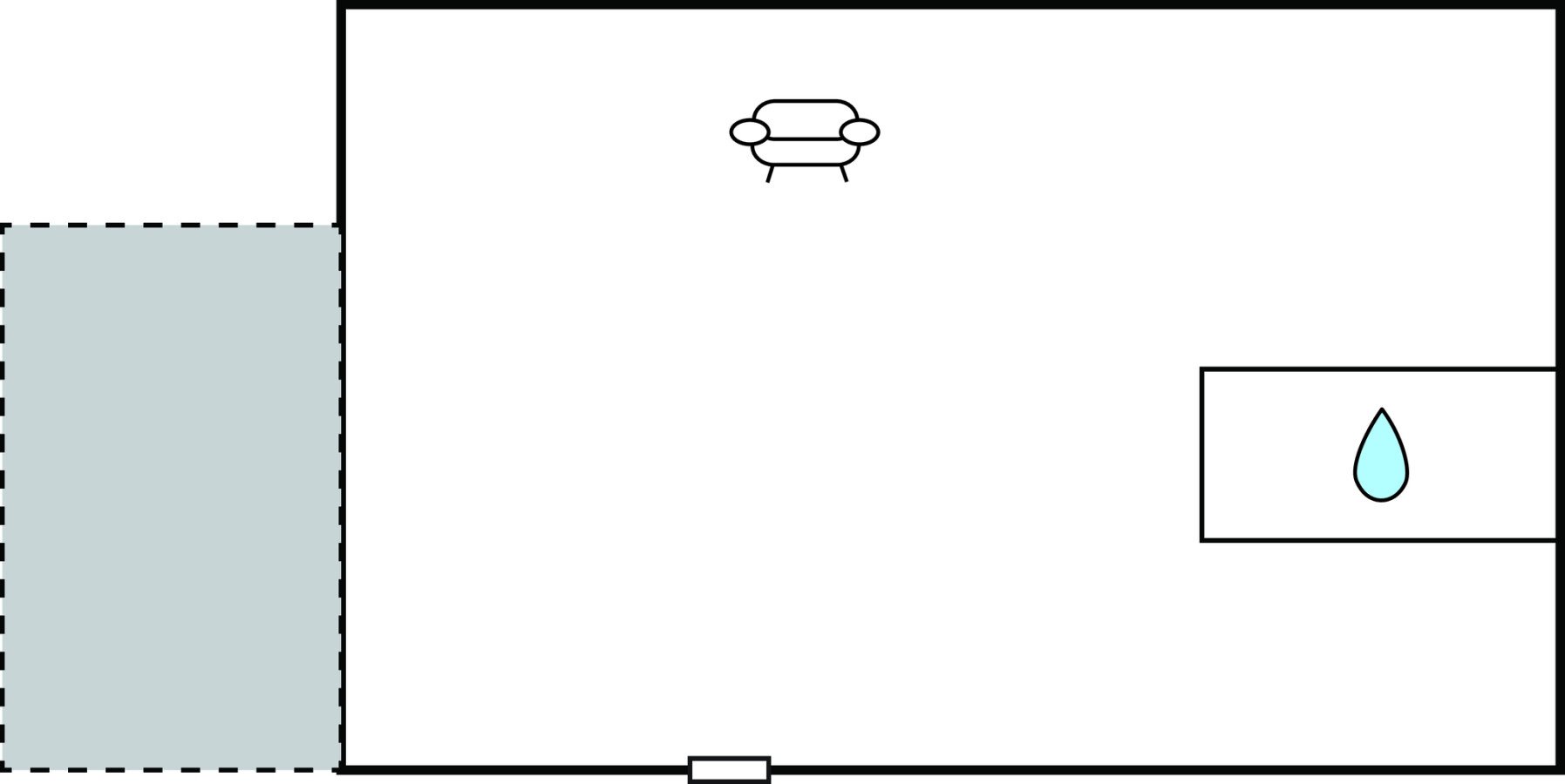 Wohnung 3 Gäste, mit Klimaanlage