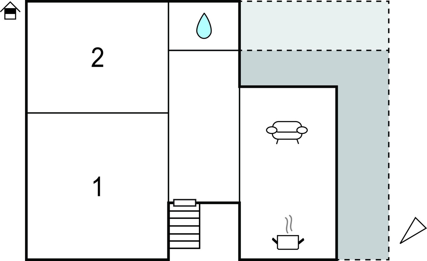Wohnung 2 Schlafzimmer, mit Meerblick