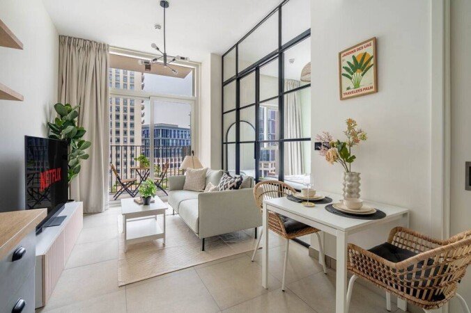 Appartement design, 1 chambre, avec jardin