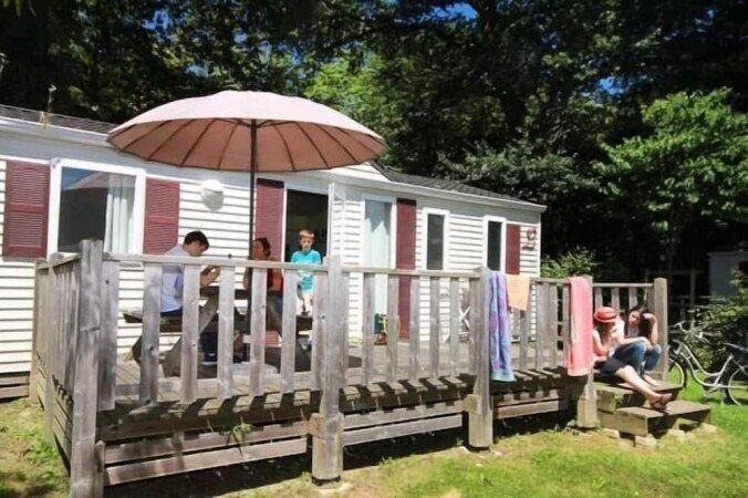 Mobil home 3 chambres, avec piscine