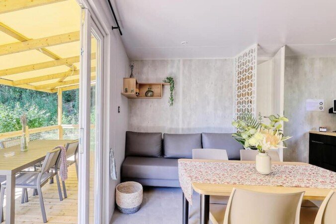 Mobil home 2 chambres, avec piscine
