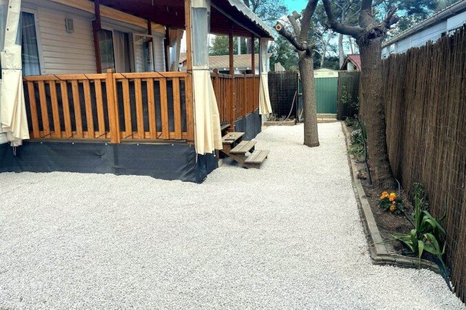 Mobil home 2 chambres, avec jardin