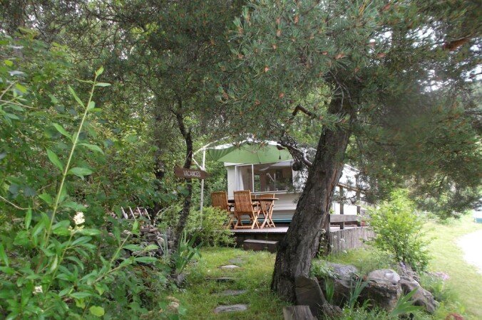 Mobil home 2 chambres, avec jardin