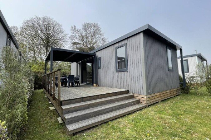 Mobil home tout confort, 3 chambres, avec piscine