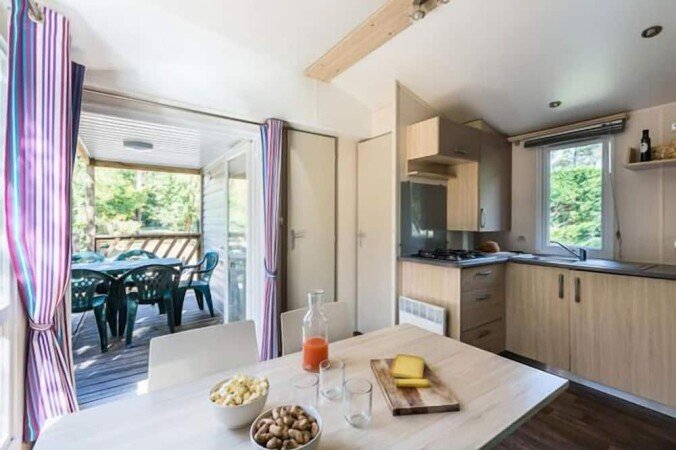 Mobil home cozy, 2 chambres, avec climatisation