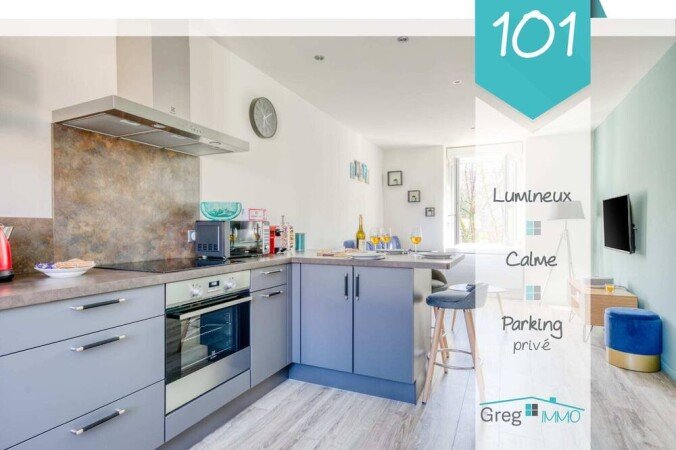 Studio 2 chambres, avec jardin