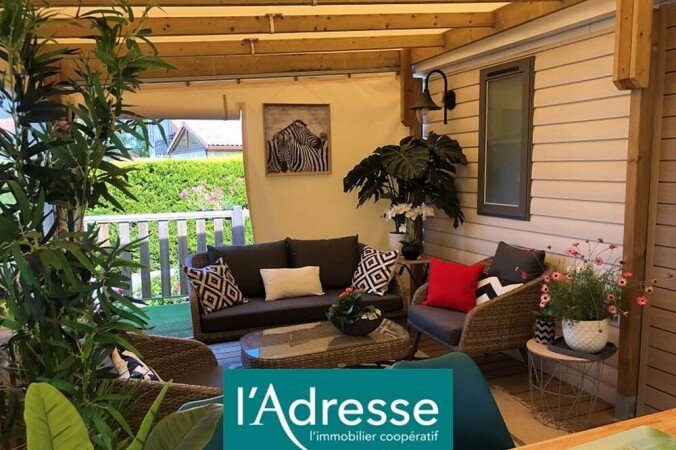 Mobil home 3 chambres, avec piscine