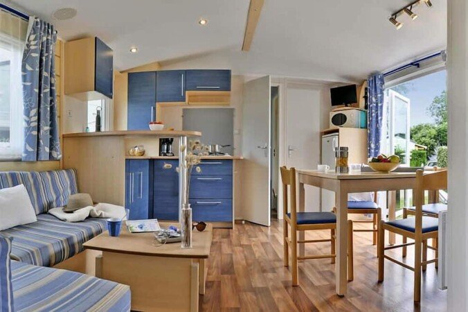 Mobil home 3 chambres, avec salle de sport