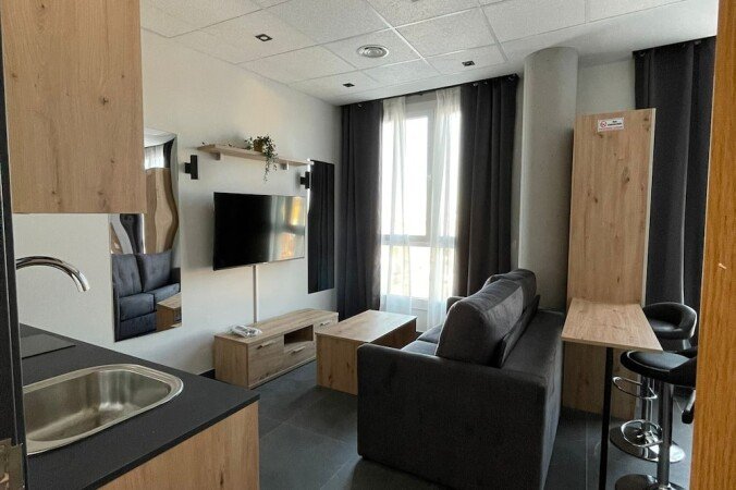 Apartamento 1 habitación, con aire acondicionado