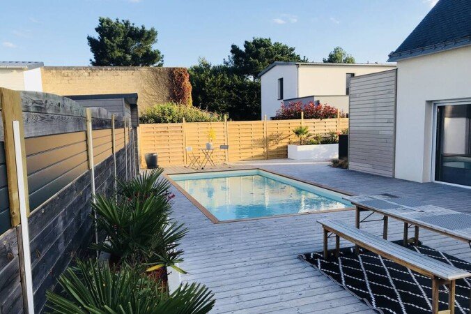 Maison de charme, 4 chambres, avec piscine