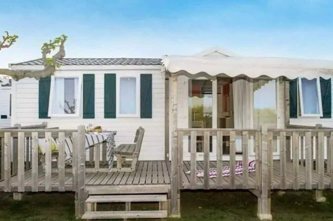 Mobil home 3 chambres, avec piscine