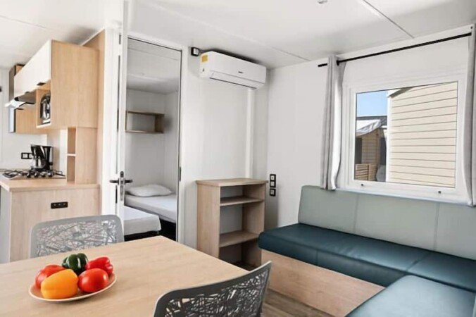 Mobil home 2 chambres, avec piscine