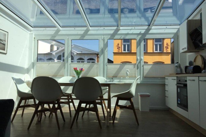 Wohnung 1 Schlafzimmer, mit Kamin