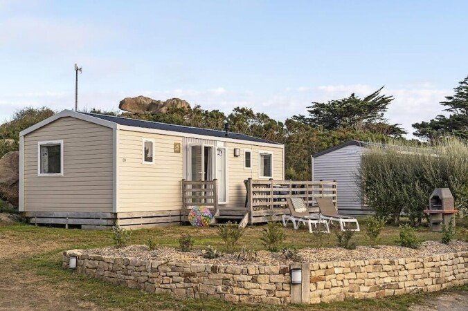 Mobil home traditionnel, 3 chambres, avec salle de sport