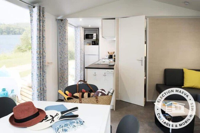 Mobil home design, 3 chambres, avec parking