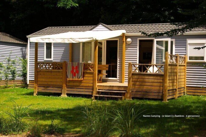 Mobil home 3 chambres, avec piscine