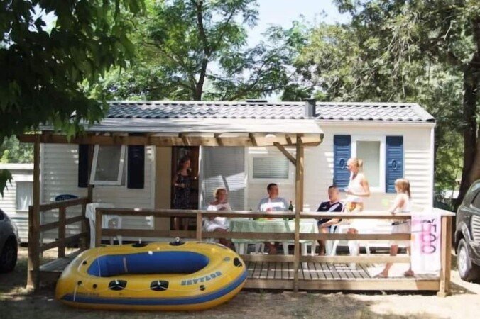Mobil home 2 chambres, avec piscine