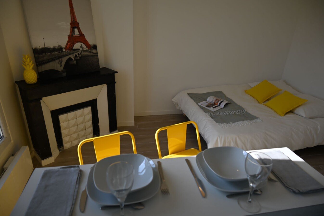 Studio cozy, 1 chambre, avec cheminée